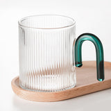 Maxbell Unbreakable Bath Tumbler Toothbrush Holder Mouthwash Cup for Bathroom Couple clear and green hand