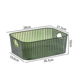 Maxbell Portable Transparent Storage Bin Vanity Basket for Restaurant Bathroom Home Green