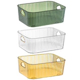 Maxbell Portable Transparent Storage Bin Vanity Basket for Restaurant Bathroom Home Green