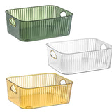 Maxbell Portable Transparent Storage Bin Vanity Basket for Restaurant Bathroom Home Green