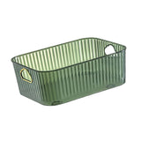 Maxbell Portable Transparent Storage Bin Vanity Basket for Restaurant Bathroom Home Green