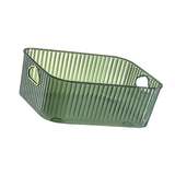 Maxbell Portable Transparent Storage Bin Vanity Basket for Restaurant Bathroom Home Green