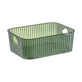 Maxbell Portable Transparent Storage Bin Vanity Basket for Restaurant Bathroom Home Green