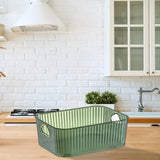 Maxbell Portable Transparent Storage Bin Vanity Basket for Restaurant Bathroom Home Green