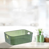 Maxbell Portable Transparent Storage Bin Vanity Basket for Restaurant Bathroom Home Green