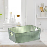 Maxbell Portable Transparent Storage Bin Vanity Basket for Restaurant Bathroom Home Green