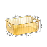 Maxbell Portable Transparent Storage Bin Vanity Basket for Restaurant Bathroom Home Yellow