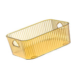 Maxbell Portable Transparent Storage Bin Vanity Basket for Restaurant Bathroom Home Yellow