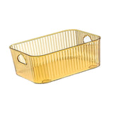 Maxbell Portable Transparent Storage Bin Vanity Basket for Restaurant Bathroom Home Yellow