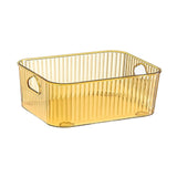 Maxbell Portable Transparent Storage Bin Vanity Basket for Restaurant Bathroom Home Yellow