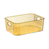 Maxbell Portable Transparent Storage Bin Vanity Basket for Restaurant Bathroom Home Yellow