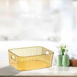 Maxbell Portable Transparent Storage Bin Vanity Basket for Restaurant Bathroom Home Yellow