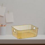 Maxbell Portable Transparent Storage Bin Vanity Basket for Restaurant Bathroom Home Yellow