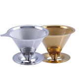 Maxbell Stainless Steel Permanent Coffee Filter Paperless Permanent Coffee Strainer Golden