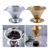 Maxbell Stainless Steel Permanent Coffee Filter Paperless Permanent Coffee Strainer Golden