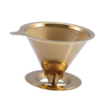 Maxbell Stainless Steel Permanent Coffee Filter Paperless Permanent Coffee Strainer Golden