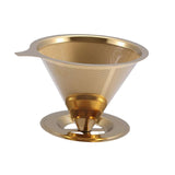 Maxbell Stainless Steel Permanent Coffee Filter Paperless Permanent Coffee Strainer Golden