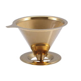Maxbell Stainless Steel Permanent Coffee Filter Paperless Permanent Coffee Strainer Golden