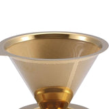 Maxbell Stainless Steel Permanent Coffee Filter Paperless Permanent Coffee Strainer Golden