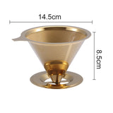 Maxbell Stainless Steel Permanent Coffee Filter Paperless Permanent Coffee Strainer Golden