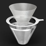 Maxbell Stainless Steel Permanent Coffee Filter Paperless Permanent Coffee Strainer Silver