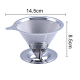 Maxbell Stainless Steel Permanent Coffee Filter Paperless Permanent Coffee Strainer Silver