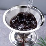 Maxbell Stainless Steel Permanent Coffee Filter Paperless Permanent Coffee Strainer Silver