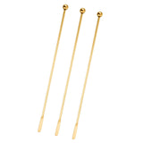 Maxbell 3Pcs Cocktail Stirrers Coffee Beverage Stir for Wine Making Brewing Bar Golden
