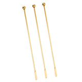 Maxbell 3Pcs Cocktail Stirrers Coffee Beverage Stir for Wine Making Brewing Bar Golden