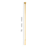 Maxbell 3Pcs Cocktail Stirrers Coffee Beverage Stir for Wine Making Brewing Bar Golden