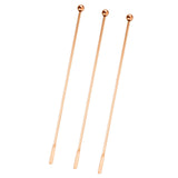 Maxbell 3Pcs Cocktail Stirrers Coffee Beverage Stir for Wine Making Brewing Bar Rose Gold