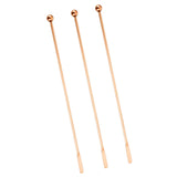 Maxbell 3Pcs Cocktail Stirrers Coffee Beverage Stir for Wine Making Brewing Bar Rose Gold