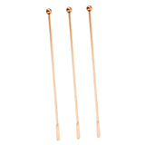 Maxbell 3Pcs Cocktail Stirrers Coffee Beverage Stir for Wine Making Brewing Bar Rose Gold