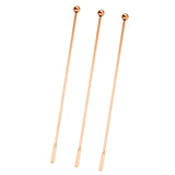 Maxbell 3Pcs Cocktail Stirrers Coffee Beverage Stir for Wine Making Brewing Bar Rose Gold