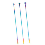 Maxbell 3Pcs Cocktail Stirrers Coffee Beverage Stir for Wine Making Brewing Bar Colorful