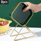 Maxbell Small Plate Dinnerware Fruit Snack Plate Pickle Dish Reusable for Home Green