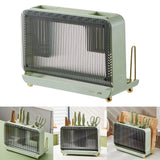 Maxbell Household Knife Holder Kitchenware Storage Drying Rack for Chopping Board Green