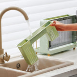 Maxbell Household Knife Holder Kitchenware Storage Drying Rack for Chopping Board Green