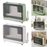 Maxbell Household Knife Holder Kitchenware Storage Drying Rack for Chopping Board Green
