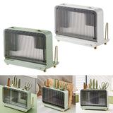 Maxbell Household Knife Holder Kitchenware Storage Drying Rack for Chopping Board Green