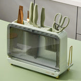 Maxbell Household Knife Holder Kitchenware Storage Drying Rack for Chopping Board Green