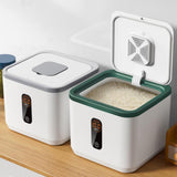 Maxbell Sealed Grain Storage Bin Multifunction for Countertop Cabinets Gray 10L