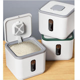 Maxbell Sealed Grain Storage Bin Multifunction for Countertop Cabinets Gray 10L