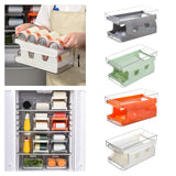 Maxbell Fridge Organizer Fridge Shelf Holder 2 Tiers for Cabinet Fridge Drawer Orange