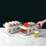 Maxbell Fridge Organizer Fridge Shelf Holder 2 Tiers for Cabinet Fridge Drawer Orange