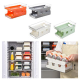 Maxbell Fridge Organizer Fridge Shelf Holder 2 Tiers for Cabinet Fridge Drawer Orange