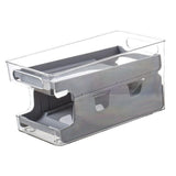 Maxbell Fridge Organizer Fridge Shelf Holder 2 Tiers for Cabinet Fridge Drawer Gray