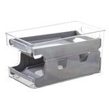 Maxbell Fridge Organizer Fridge Shelf Holder 2 Tiers for Cabinet Fridge Drawer Gray