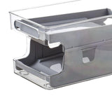 Maxbell Fridge Organizer Fridge Shelf Holder 2 Tiers for Cabinet Fridge Drawer Gray