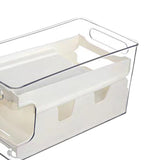 Maxbell Fridge Organizer Fridge Shelf Holder 2 Tiers for Cabinet Fridge Drawer White